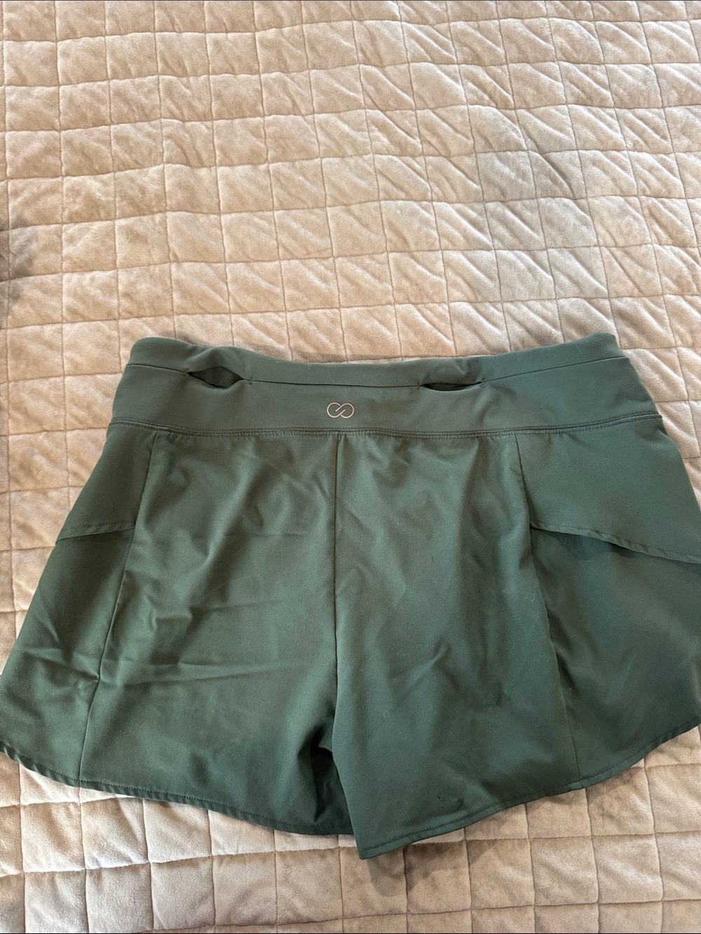 Calia Women’s Olive Green Layered Active Shorts - Picture 4 of 4